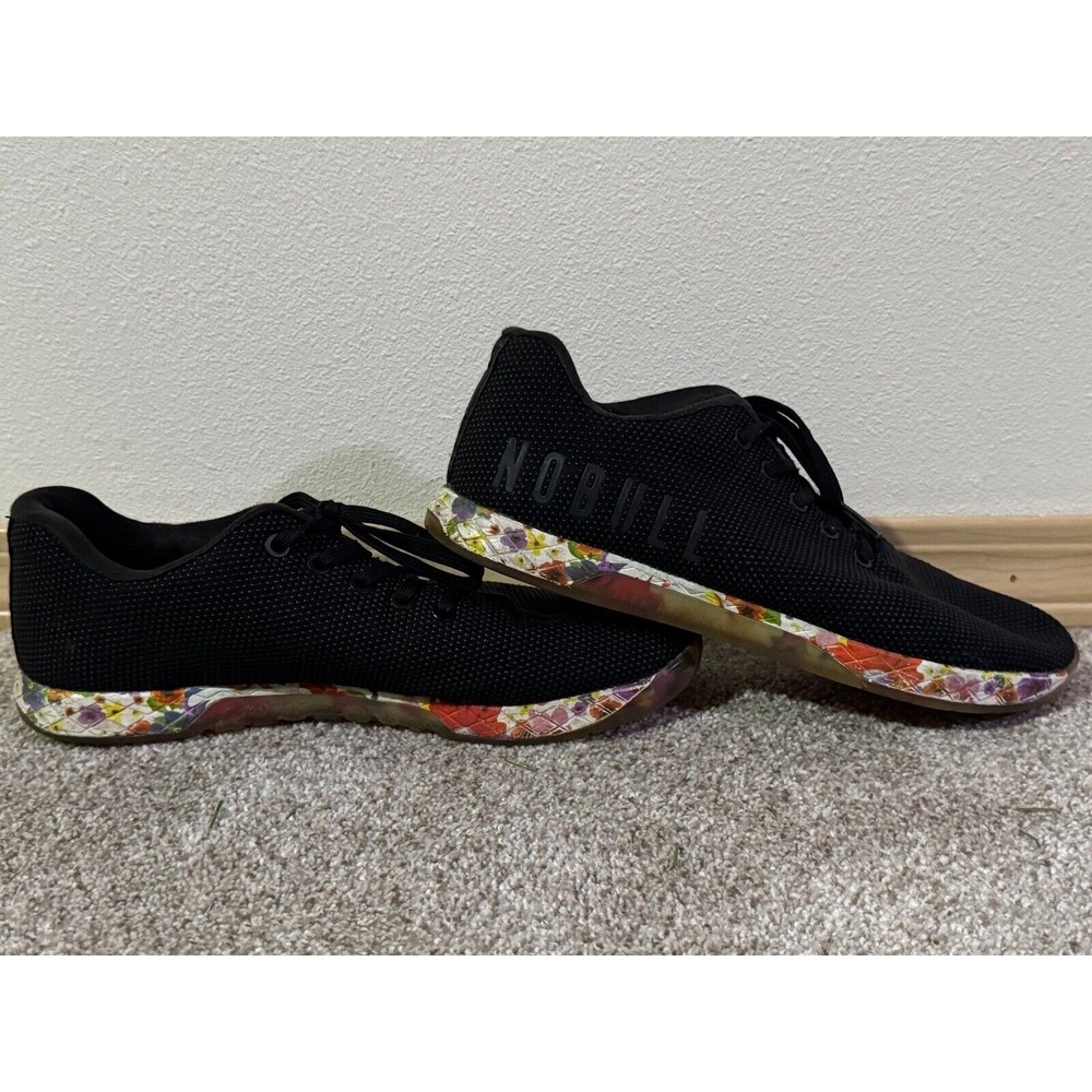 NOBULL Black Training Sneakers with Multicolor Mosaic Midsole